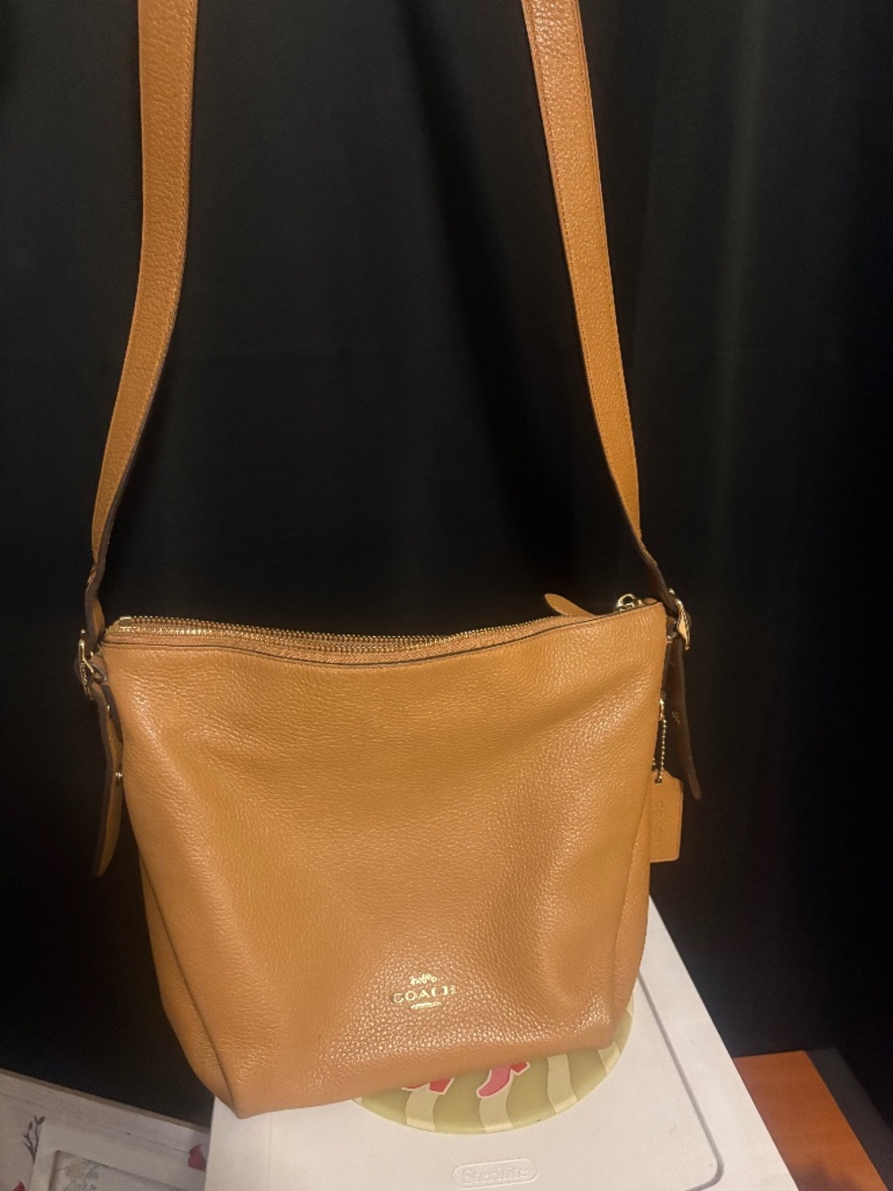 light brown coach crossbody